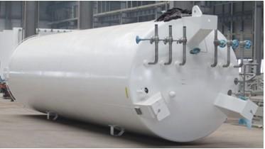 大容量の横の二酸化炭素ISOは容器、低温液化ガス タンクをタンクに入れます